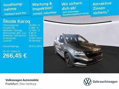 Gebraucht Skoda Karoq SportLine 150 PS (110 kW) 2022 Graphitegrau metallic/graphitegrau met (metallic) SUV