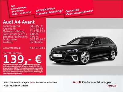 Gebraucht Audi A4 S-Line 204 PS (150 kW) 2024 Mythosschwarz metallic Kombi
