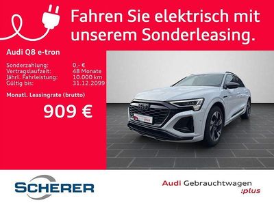 Gebraucht Audi Q8 e-tron Comfort 300 kW (408 PS) 2023 Gletscherweiß metallic (metallic) SUV