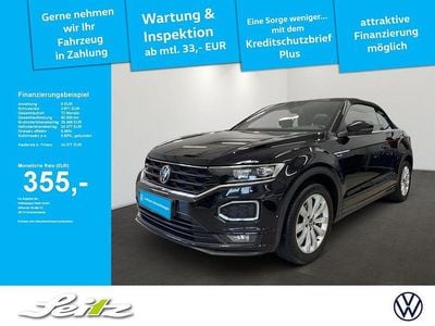 Gebraucht VW T-Roc Cabriolet R-line 150 PS (110 kW) 2022 Schwarz Cabrio