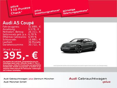 gebraucht Audi A5 A5 Coupé DesignCoupé 40 TFSI S tronic 2x S line 20"Zoll/Kamera/Navi+
