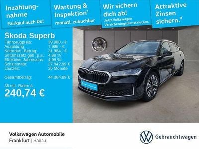 Ebony schwarz metallic Gebraucht 2025 Skoda Superb Selection Kombi | 39.980 € (Superpreis)