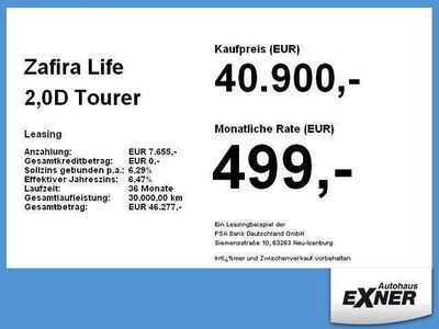 gebraucht Opel Zafira Life 2,0D Tourer IRMSCHER Leder, Xenon