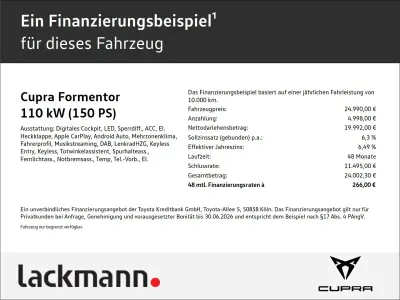 Gebraucht Cupra Formentor 150 PS (110 kW) 2024 Weiss SUV