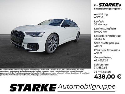 Weiß (gletscherweiß metallic) Gebraucht 2025 Audi A6 S-Line Kombi | 48.690 € (Fairer Preis)