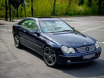 Brugt Mercedes CLK240 170 HK (125 kW) 2003 Blå Coupe