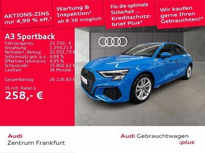 Usata Audi A3 S-Line 110 CV (80 kW) 2023 Blu Berlina