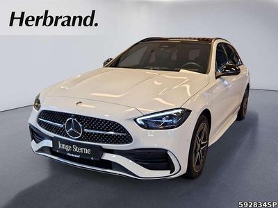 Unilack polarweiß Gebraucht 2024 Mercedes C300e AMG Kombi | 46.880 € (Etwas zu teuer)