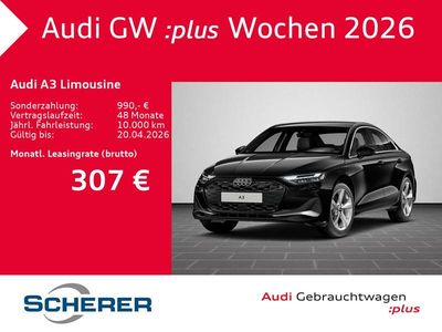 Gebraucht Audi A3 Ambiente 150 PS (110 kW) 2025 Mythosschwarz metallic (metallic) Limousine