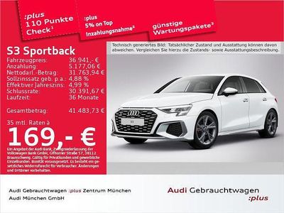 Gletscherweiß metallic Gebraucht 2024 Audi S3 Basis Limousine | 36.941 € (Superpreis)