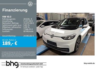 Gebraucht VW ID.3 Pro 106 kW (145 PS) 2022 Blanco nevada/schwarz Kleinwagen