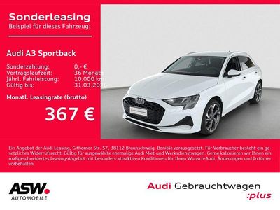 Gletscherweiß metallic Gebraucht 2025 Audi A3 Advanced Plus Limousine | 32.930 € (Guter Preis)