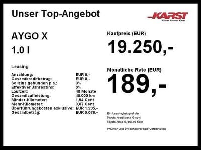 Andere farbe Gebraucht 2024 Toyota Aygo Team Kleinwagen | 18.499 € (Etwas zu teuer)