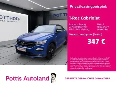 Gebraucht VW T-Roc Cabriolet Style 150 PS (110 kW) 2022 Blau Cabrio