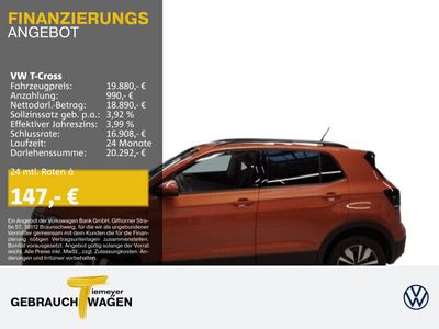 Gebraucht VW T-Cross Move 110 PS (80 kW) 2023 Orange SUV