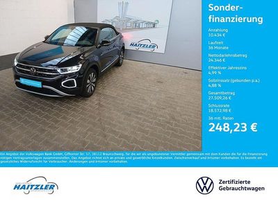 Gebraucht VW T-Roc Cabriolet Goal 150 PS (110 kW) 2025 Deep black perleffekt (metallic) Cabrio