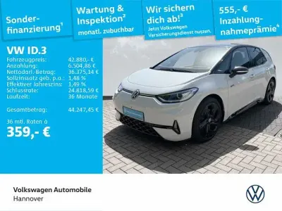 Gebraucht VW ID.3 GTX 210 kW (286 PS) 2025 Gletscherweiß metallic/schwarz Kleinwagen