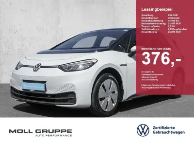 Gebraucht VW ID.3 Pro 107 kW (146 PS) 2022 Gletscherweiß metallic schwarz Kleinwagen