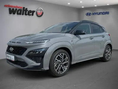 Gebraucht Hyundai Kona N Line 199 PS (146 kW) 2023 Galaxy grey / phantom black / mi SUV