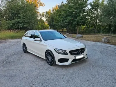 Gebraucht Mercedes C250 AMG line 204 PS (150 kW) 2015 Weiß Kombi