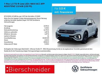 Grau Gebraucht 2022 VW T-Roc R-line SUV | 23.950 € (Fairer Preis)