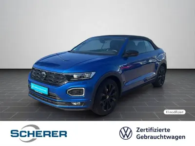 Gebraucht VW T-Roc Cabriolet R-line 150 PS (110 kW) 2022 Ravennablau metallic (metallic) Cabrio