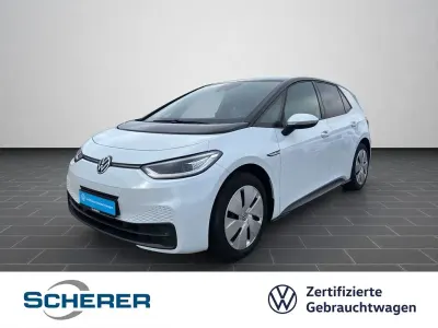 Gebraucht VW ID.3 Pro 150 kW (204 PS) 2021 Gletscherweiß metallic schwarz (metallic) Kleinwagen