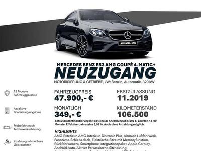 Gebraucht Mercedes E53 AMG AMG 435 PS (319 kW) 2018 Schwarz Coupé