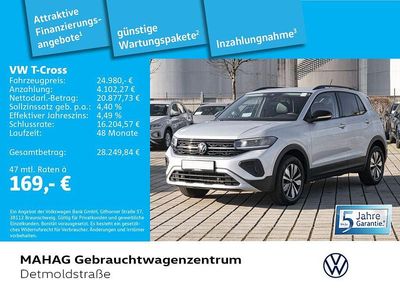 Reflexsilber metallic Gebraucht 2024 VW T-Cross Goal SUV | 24.980 € (Fairer Preis)