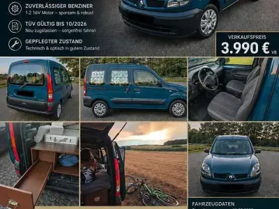 Gebraucht Renault Kangoo Campus 75 PS (55 kW) 2005 Grün Van / Kleinbus