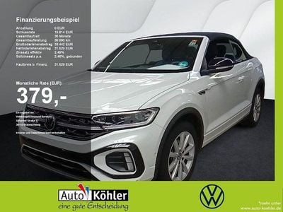 Gebraucht VW T-Roc Cabriolet R-line 150 PS (110 kW) 2025 Pure white schwarz Cabrio