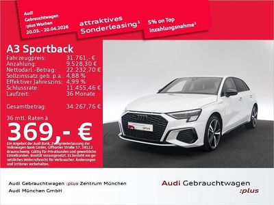 Gebraucht Audi A3 Sportback e-tron Ambiente 204 PS (150 kW) 2021 Gletscherweiß metallic Kleinwagen