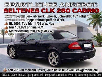 Gebraucht Mercedes CLK280 231 PS (169 kW) 2006 Schwarz Cabrio