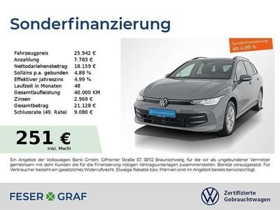 Mondsteingrau Gebraucht 2024 VW Golf VIII Life Kombi | 25.220 € (Guter Preis)