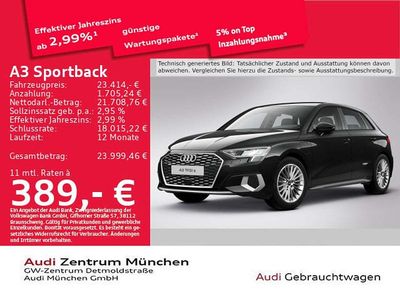 Gebraucht Audi A3 Performance 204 PS (150 kW) 2022 Brillantschwarz Limousine