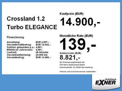 Gebraucht Opel Crossland X Elegance 110 PS (80 kW) 2023 Schwarz perla SUV