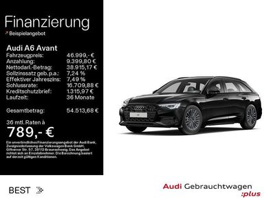 Mythosschwarz metallic Gebraucht 2025 Audi A6 Advanced Kombi | 46.999 € (Fairer Preis)