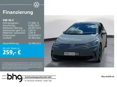 Gebraucht VW ID.3 Pro 150 kW (204 PS) 2024 Mondsteingrau/schwarz Kleinwagen