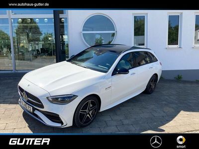 Weiß Gebraucht 2022 Mercedes C300e AMG line Kombi | 39.900 €