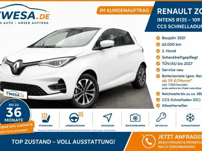 Gebraucht Renault Zoe Intens 80 kW (109 PS) 2020 Weiß Kleinwagen