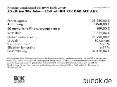 gebraucht BMW X3 xDrive 30e Advan LC-Prof HIFI RFK DAB ACC AHK