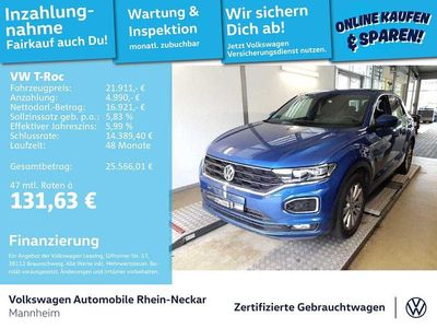 Gebraucht VW T-Roc R-line 150 PS (110 kW) 2021 Blau SUV
