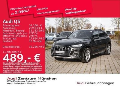 Mythosschwarz metallic Gebraucht 2022 Audi Q5 Comfort SUV | 33.297 € (Superpreis)