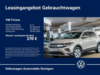 Gebraucht VW T-Cross Life 95 PS (69 kW) 2024 Grau SUV