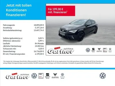 Gebraucht Seat Ibiza Black Edition 110 PS (80 kW) 2023 Midnight schwarz metallic Kleinwagen