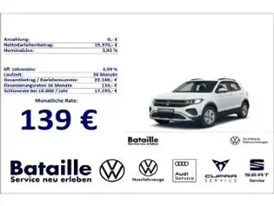 Gebraucht VW T-Cross Life 95 PS (69 kW) 2025 Weiß SUV