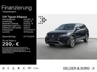 Brugt VW Tiguan Allspace Elegance 150 HK (110 kW) 2022 Sort SUV