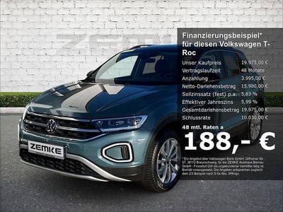 Second-hand VW T-Roc Style 110 CP (80 kW) 2022 Albastru SUV