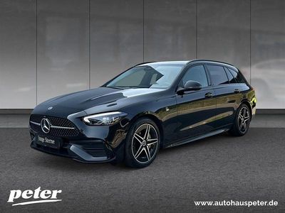 Metalliclack obsidianschwarz Gebraucht 2024 Mercedes C180 AMG Kombi | 36.470 € (Fairer Preis)