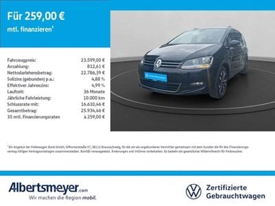 Gebraucht VW Sharan United 150 PS (110 kW) 2021 Schwarz Van / Kleinbus